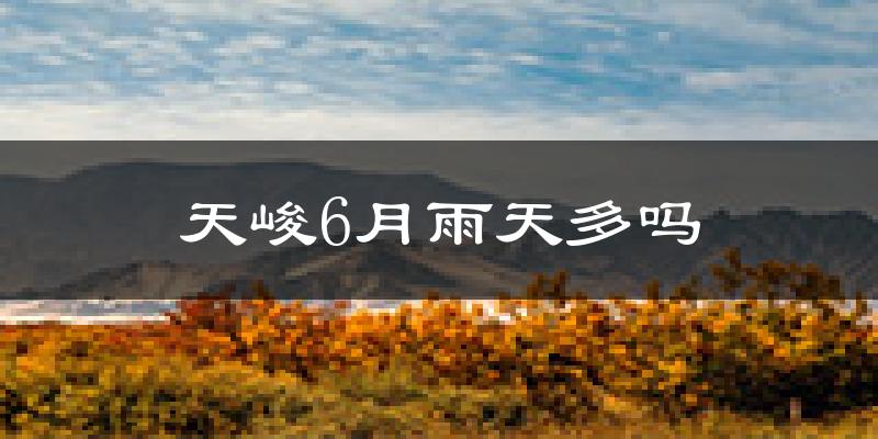 天峻6月雨天多吗?