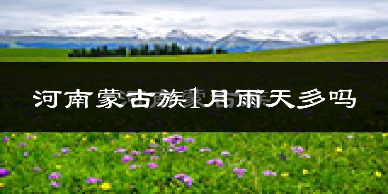 河南蒙古族1月雨天多吗?
