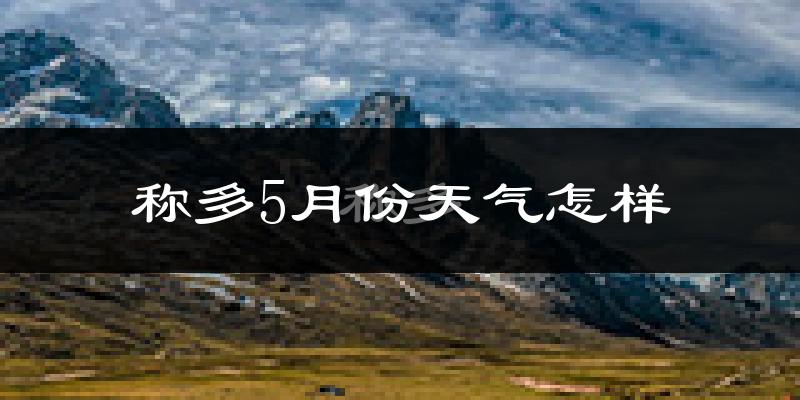 称多县5月份天气如何?很冷吗?