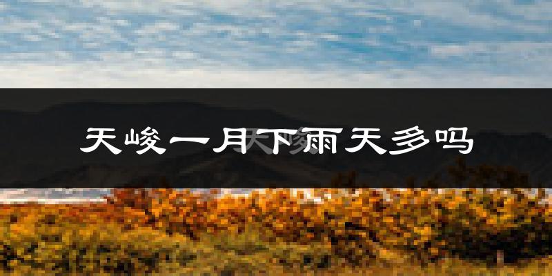 天峻一月下雨天多吗?天峻1月份降雨量多少?